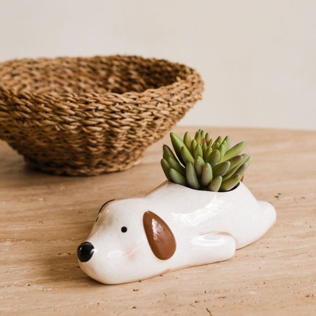 Vaso Cachepot Cachorro Porcelana Cao 10x6cm em Oferta na Shopee