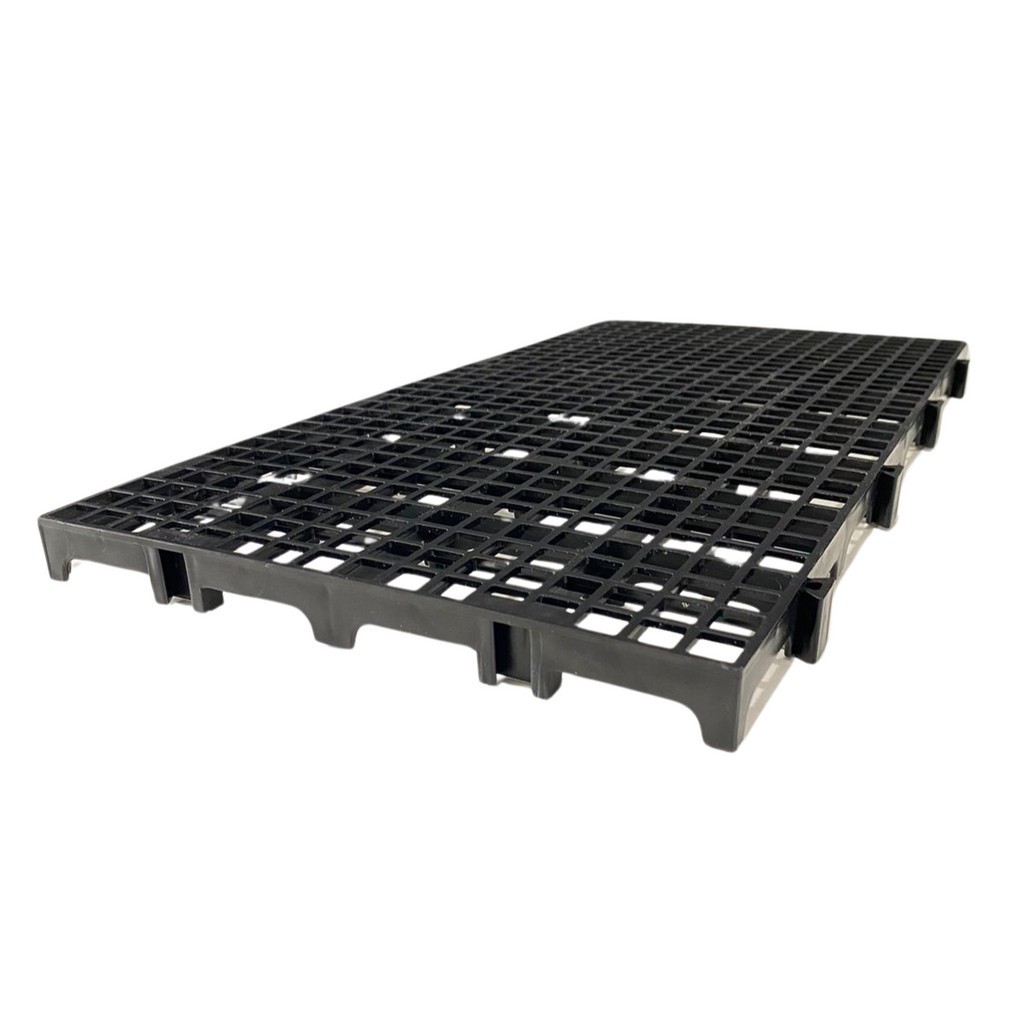 1 Peça Palete Estrado Piso Plástico Reforçado Preto 2,5x25x50 Cm Indústria Estoque