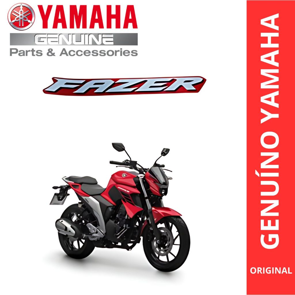 GRAFICO ADESIVO ABA TANQUE DIREITO VERMELHO FZ25 FAZER 250 2023 ORIGINAL YAMAHA