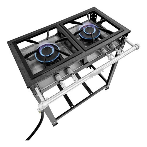 Fogão Standard 2 Bocas Baixa Pressão Queimador Duplo ou Simples Industrial 30x30 Completo em Oferta na Shopee
