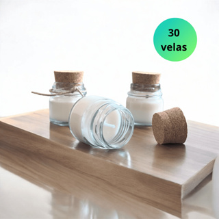 30 Mini Velas Vegana Sem Personalização Lembrancinha ideal eventos, casamento, batizado, aniversário em Oferta na Shopee