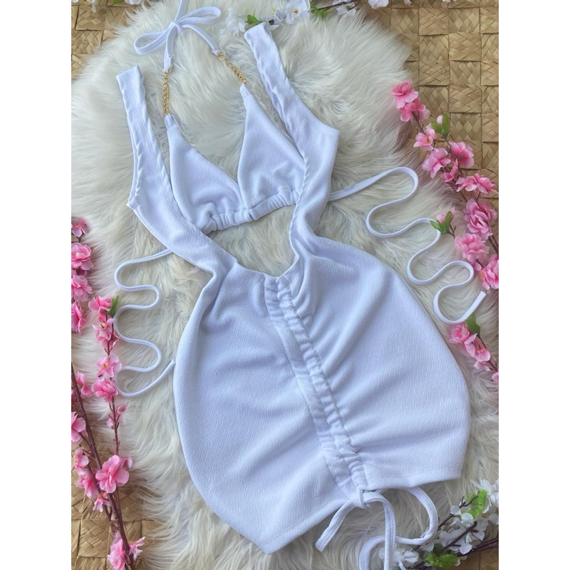 Vestido biquíni - Moda Gringa em Oferta na Shopee