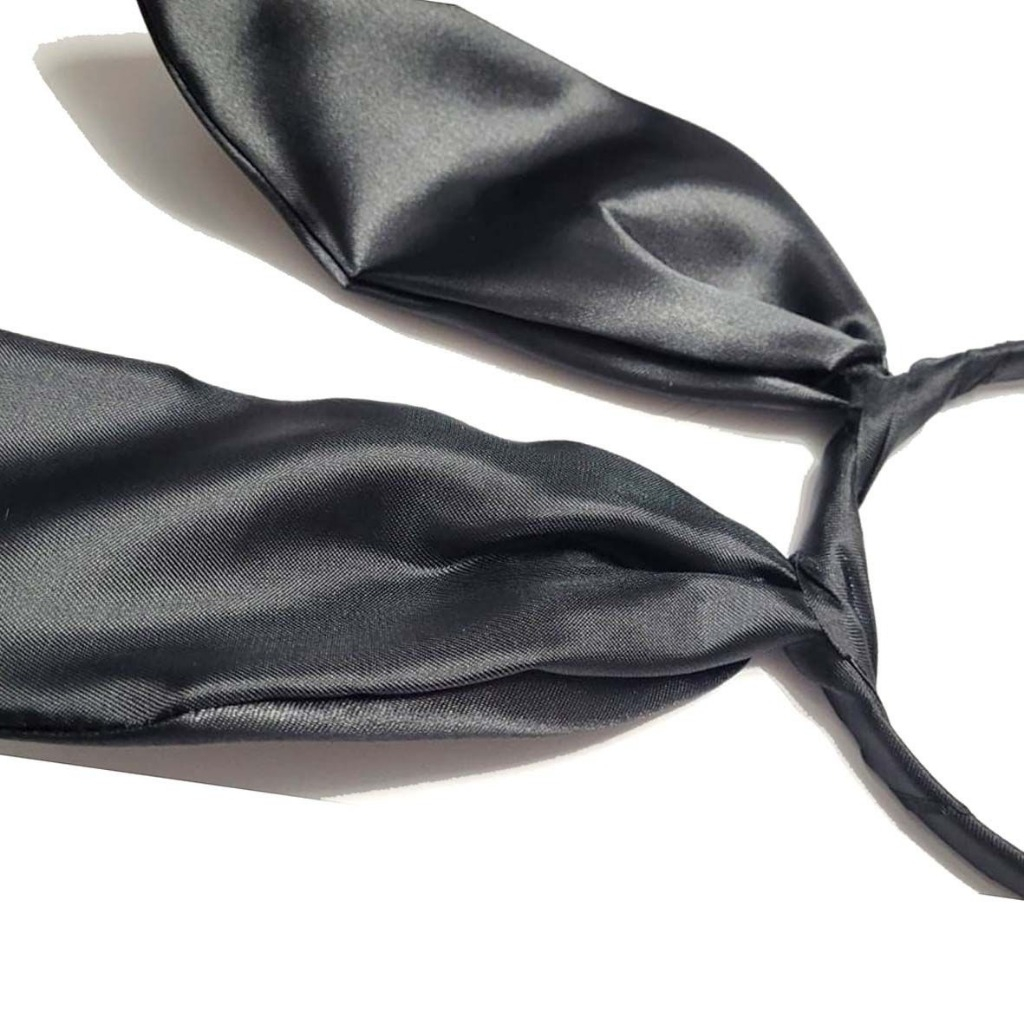 Tiara de Coelho Orelhas Preta em Tecido de Seda Coelho da Páscoa Black Fantasia Cosplay Halloween