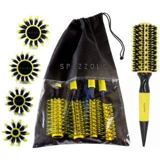 4 Escovas Profissional Térmicas Cerdas Javali Salão + Bolsa em Oferta na Shopee