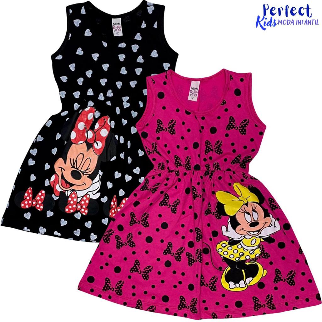 Kit 2 Vestidos Infantil menina 100%algodão fio 30 excelente qualidade em Oferta na Shopee