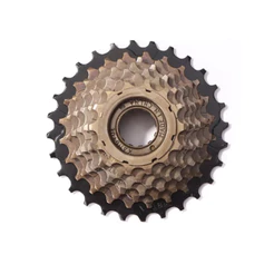 Catraca Roda Livre 7 Velocidade 14/28 Indexada Marrom Com Preto Para Bicicleta 21v Aro 26-29