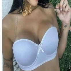 Sutiã Top Faixa Bojo Alça Extra Tomara que Caia Moda Íntima Feminina Conforto