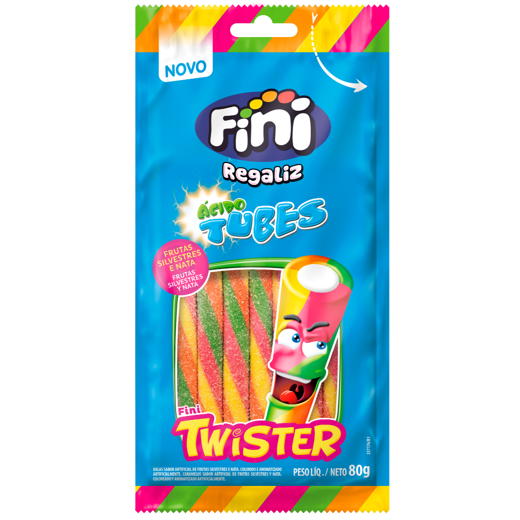 Fini Tubes Twister Cítrico 80G em Oferta na Shopee