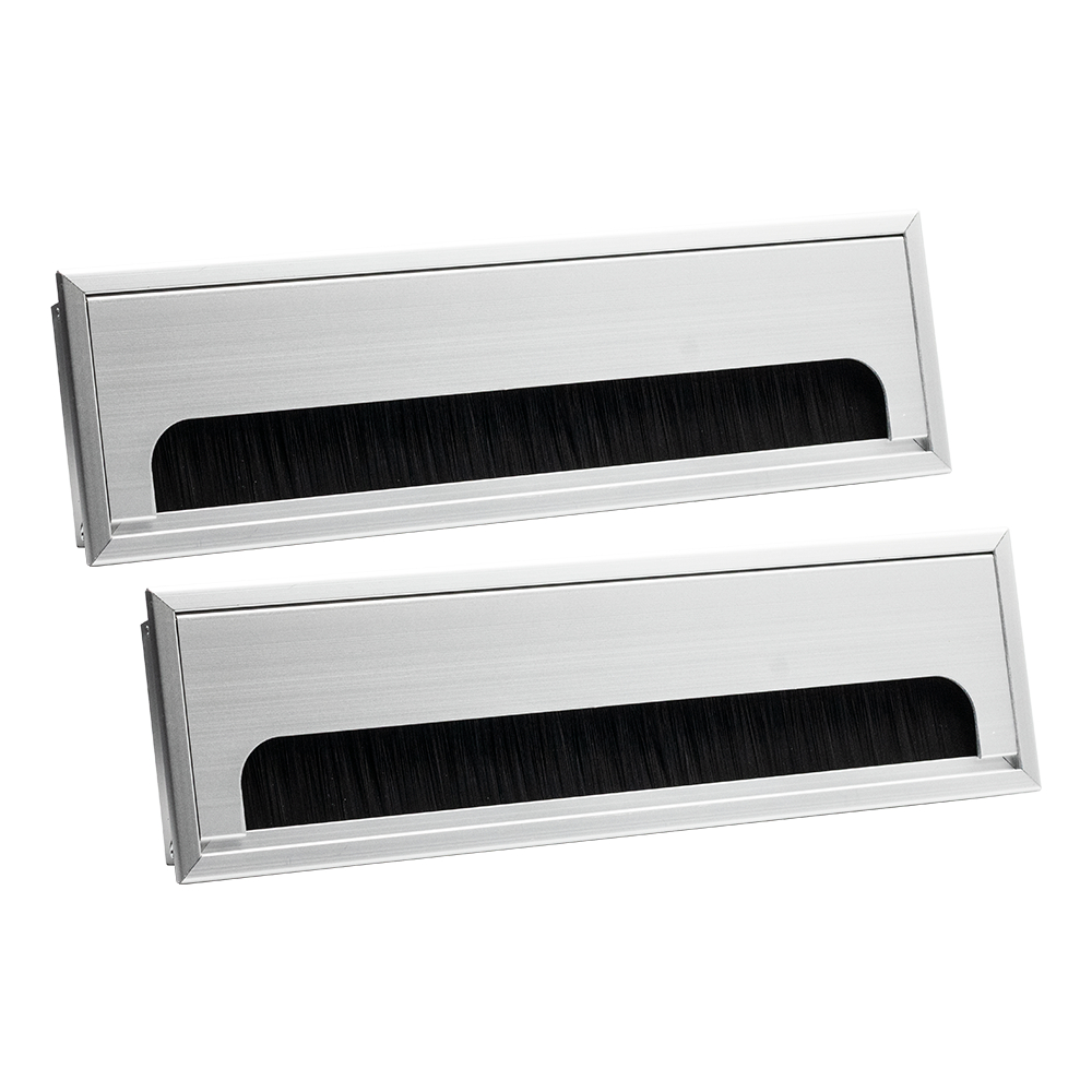 2 Unidades Passa Cabos E Fios De Alumínio Quadrado 80x275mm