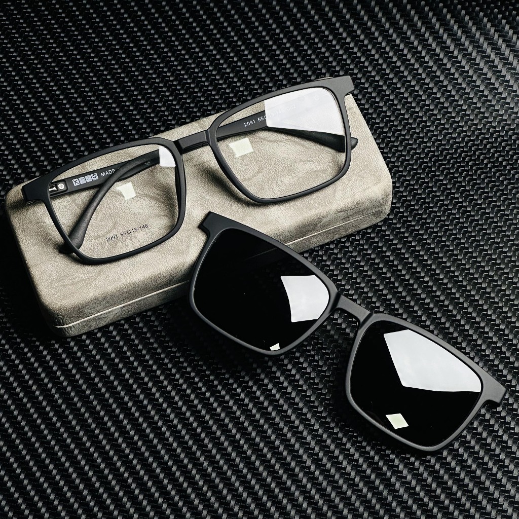 Armação De Óculos Clipon Com Lente Polarizadas Masculino  2 Em 1 Sunglasses Magnetic Eyewear em Oferta na Shopee