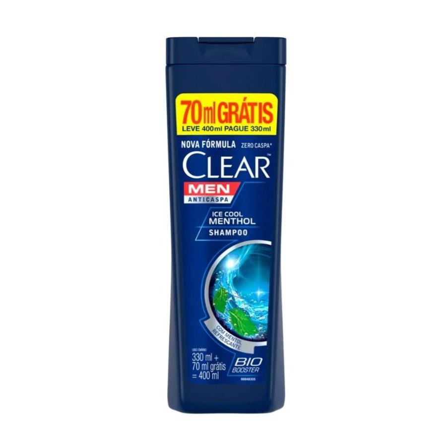 Shampoo Clear Men Anticaspa Ice Cool Menthol 400ml