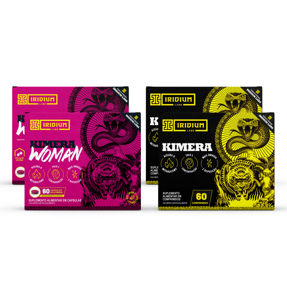 Kit 2x Termogênico Kimera Thermo 60 comps e 2x Kimera Woman 60 caps - Iridium Labs em Oferta na Shopee