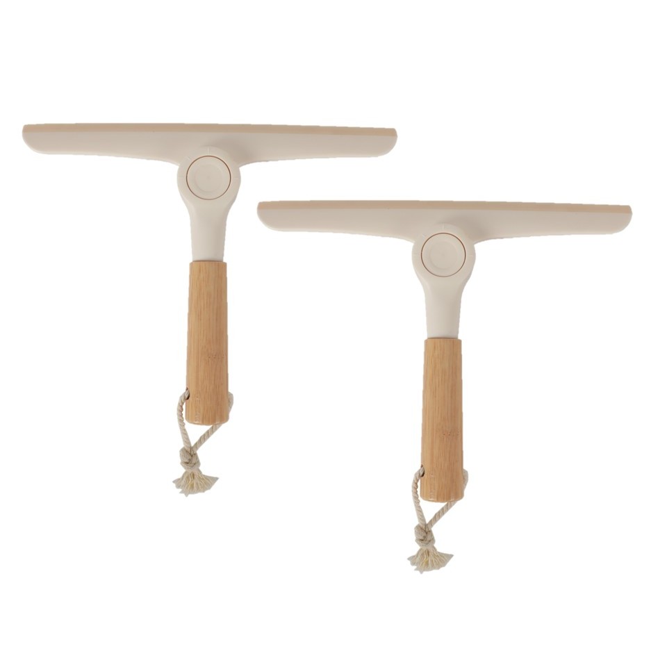 Kit 2 Rodos de Pia Cozinha Com Cabo em Bambu Dobrável Oikos Off White em Oferta na Shopee