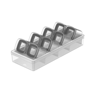 Organizador De Temperos Clear 9 Peças Para Gavetas Potes Herméticos em Oferta na Shopee