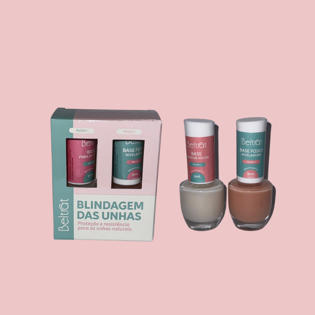 Kit Blindagem das Unhas Tradicional Manicure Comum Beltrat - Fortalecimento e proteção