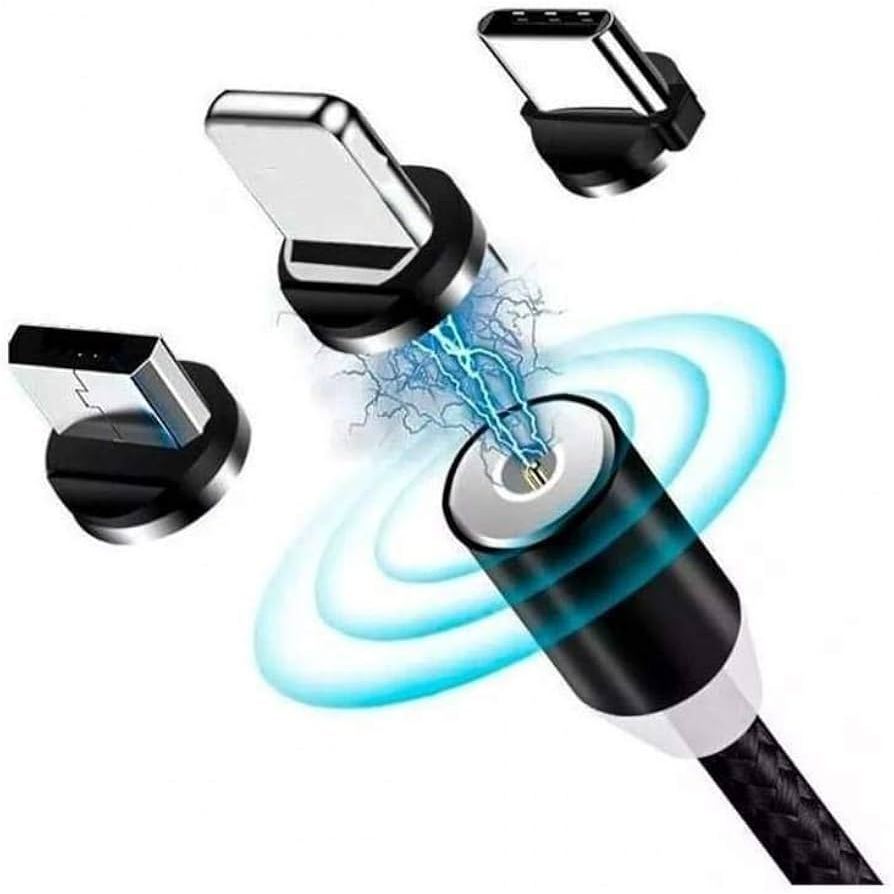 Cabo Carregador Magnético AL-C360 3 Em 1 - MICRO USB, USB TIPE C, LIGHTNING