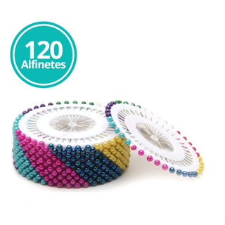 Alfinete de Cabeça Bola Colorida com 120 Unidades em Oferta na Shopee