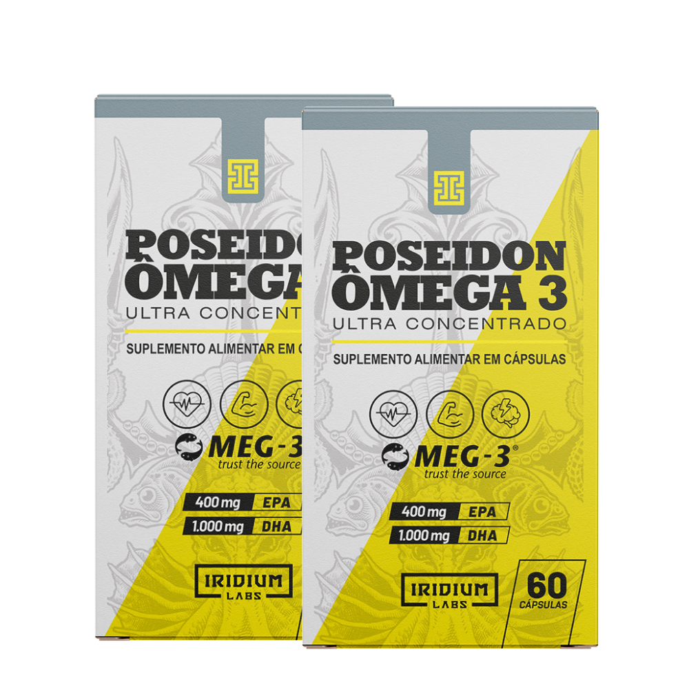 Kit 2x Ômega 3 Poseidon 1.400mg Ultra Concentrado - 60 cáps Iridium Labs em Oferta na Shopee