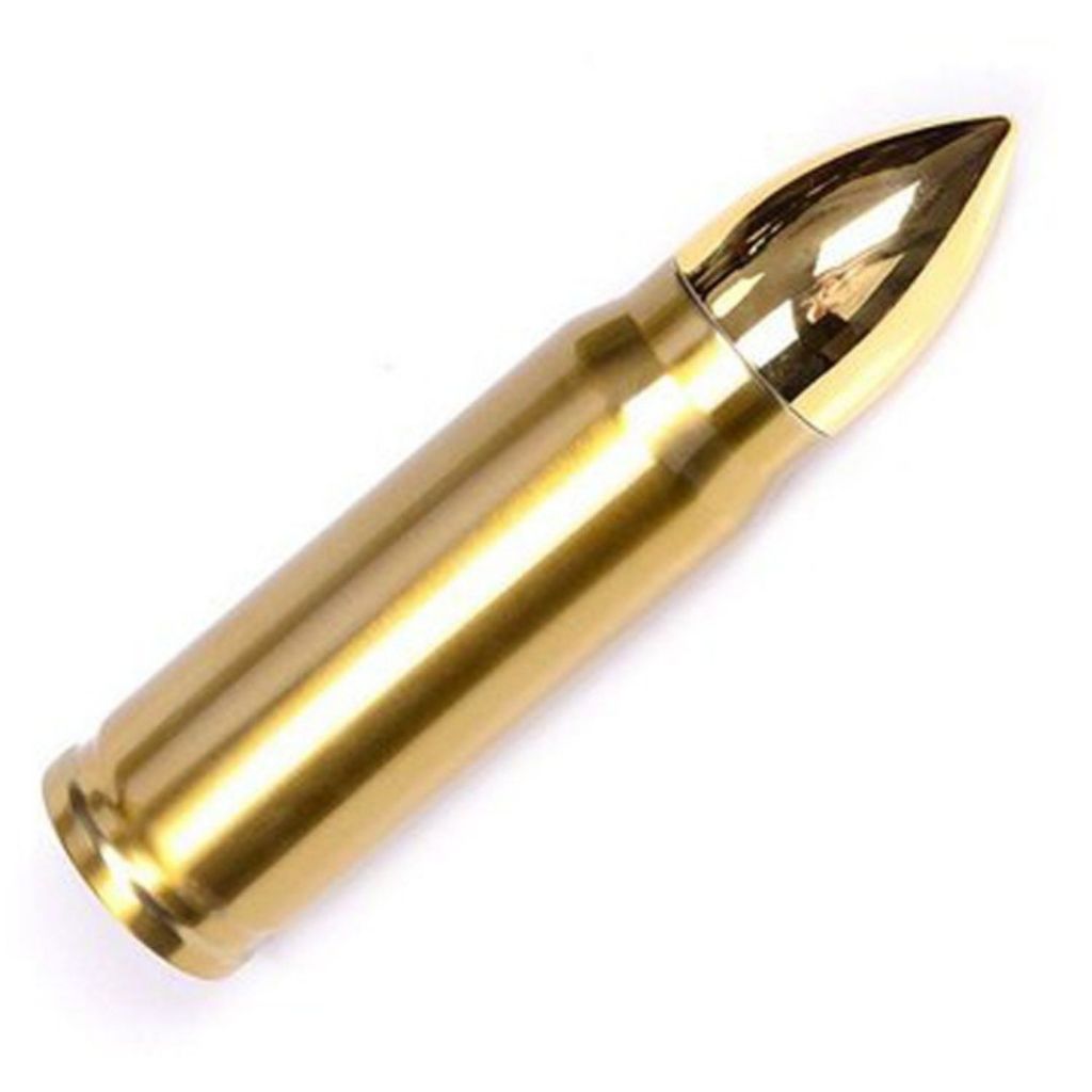 Garrafa Térmica 500ml Inquebrável Dourada Militar Aço Inox Trava Segura Não Vaza Temperatura 24H