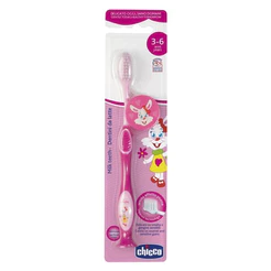 Escova de dentes 3-6 Anos Com Tampa - Rosa