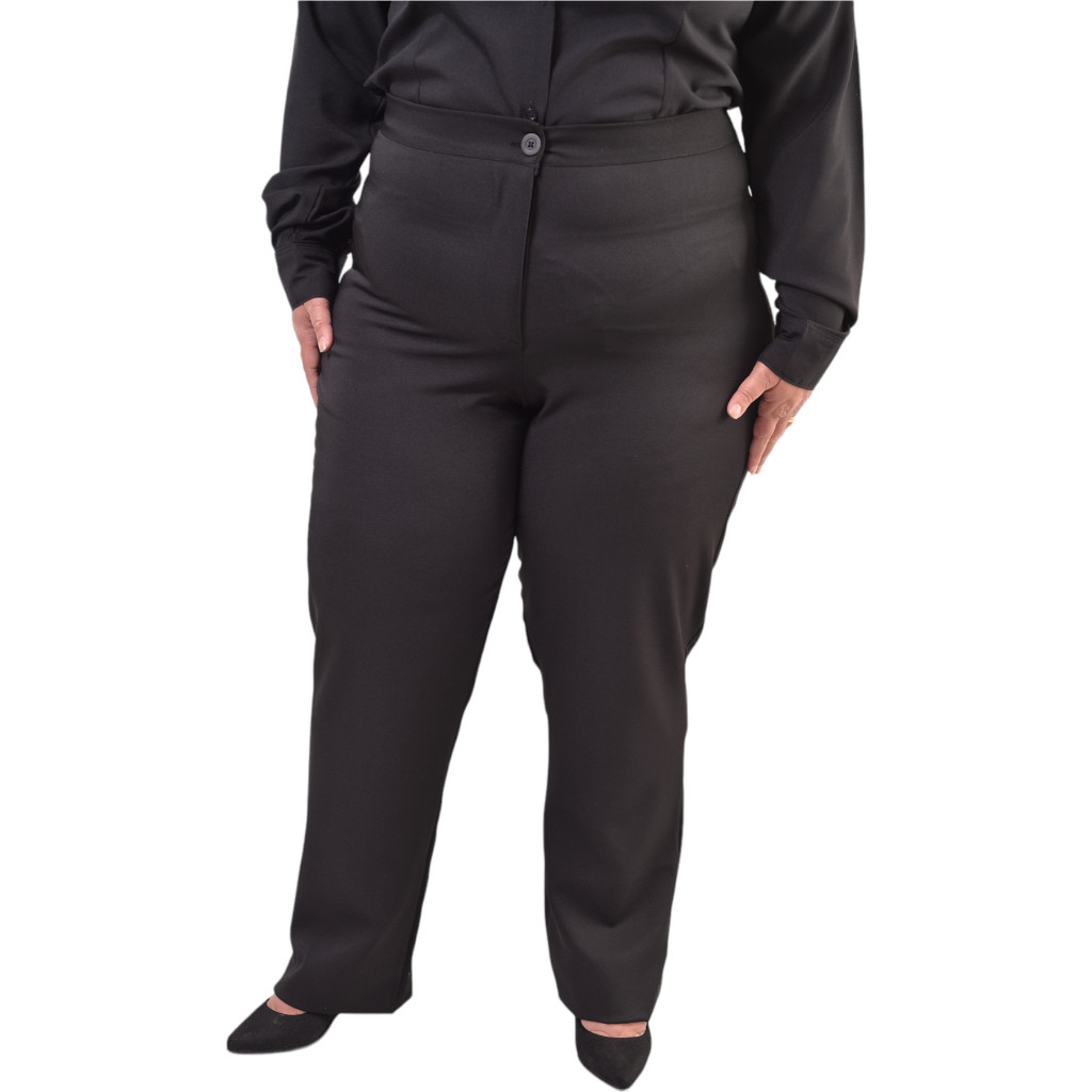 Calça com elastano plus size feminina social alfaiataria em Oferta na Shopee