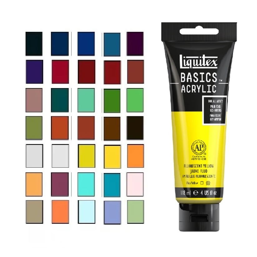 Tinta Acrilica Liquitex Basics 118ml Pintura Profissional - Escolha A Cor em Oferta na Shopee