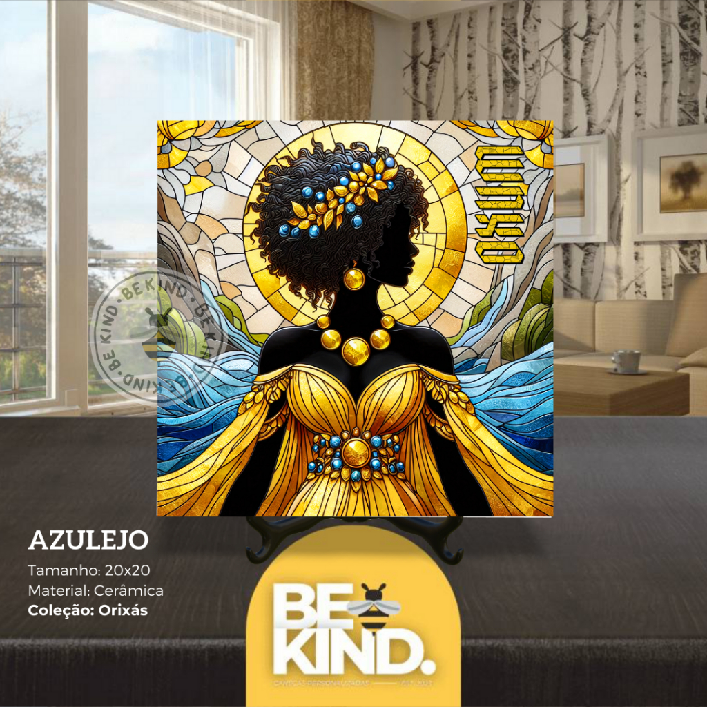 Azulejo De Cerâmica Personalizado ORIXÁS Vitrais 20x20 | be kind.