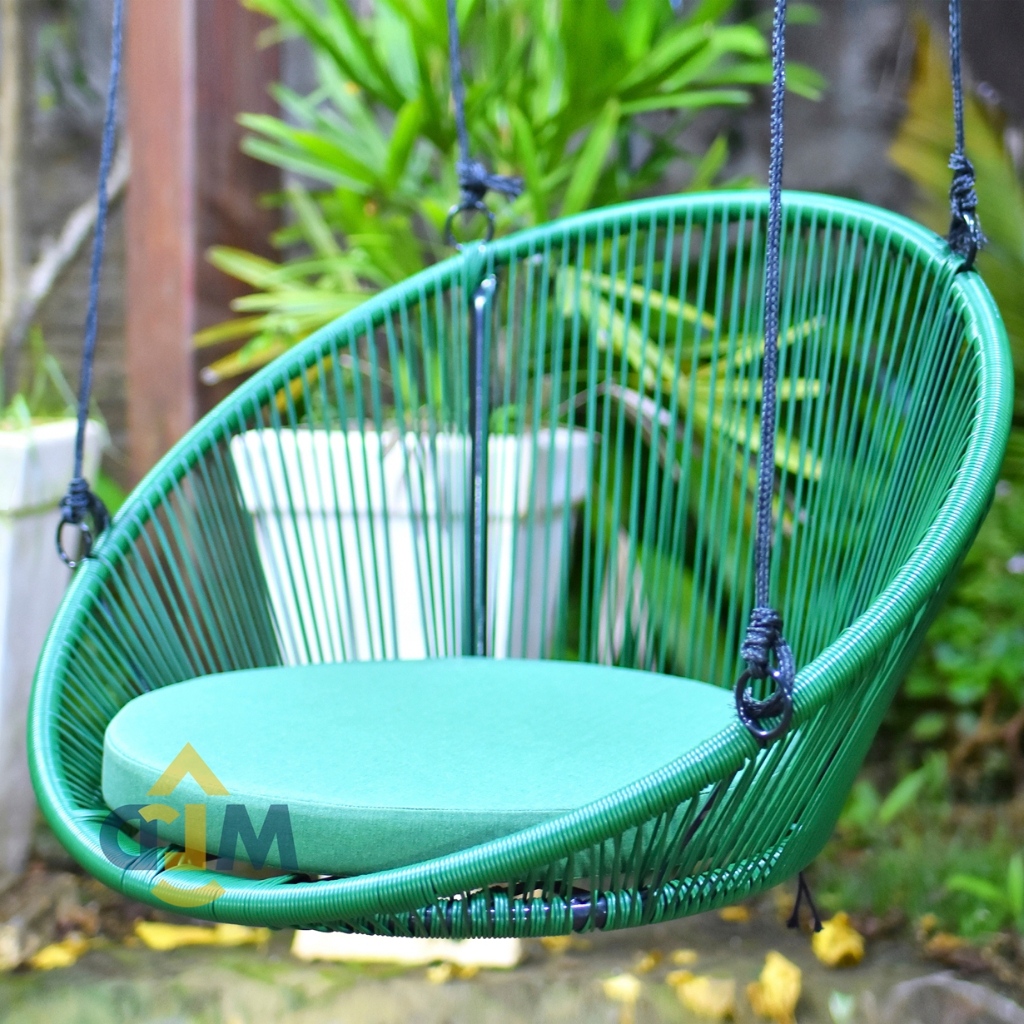 Kit Cadeira Suspensa Balanço Teto Edículas Sacadas Pergolado Varanda Luxo Adulto Decoração Jardim