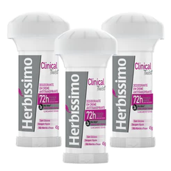 Kit Desodorante Twist Antitranspirante Herbíssimo Clinical Rosa 45G (3 unidades)
