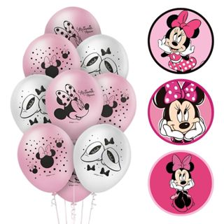 25~125 BALAO LATEX REDONDO 9 pol. MINNIE MOUSE ROSA Regina// em Oferta na Shopee