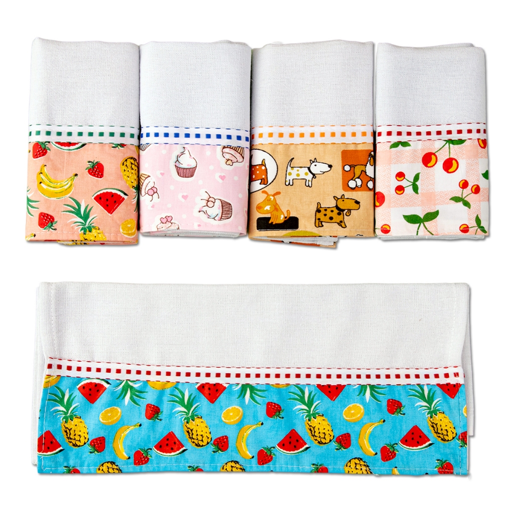 Kit 20 Panos De Prato Barrado Estampas Sortidas Atacado Premium em Oferta na Shopee