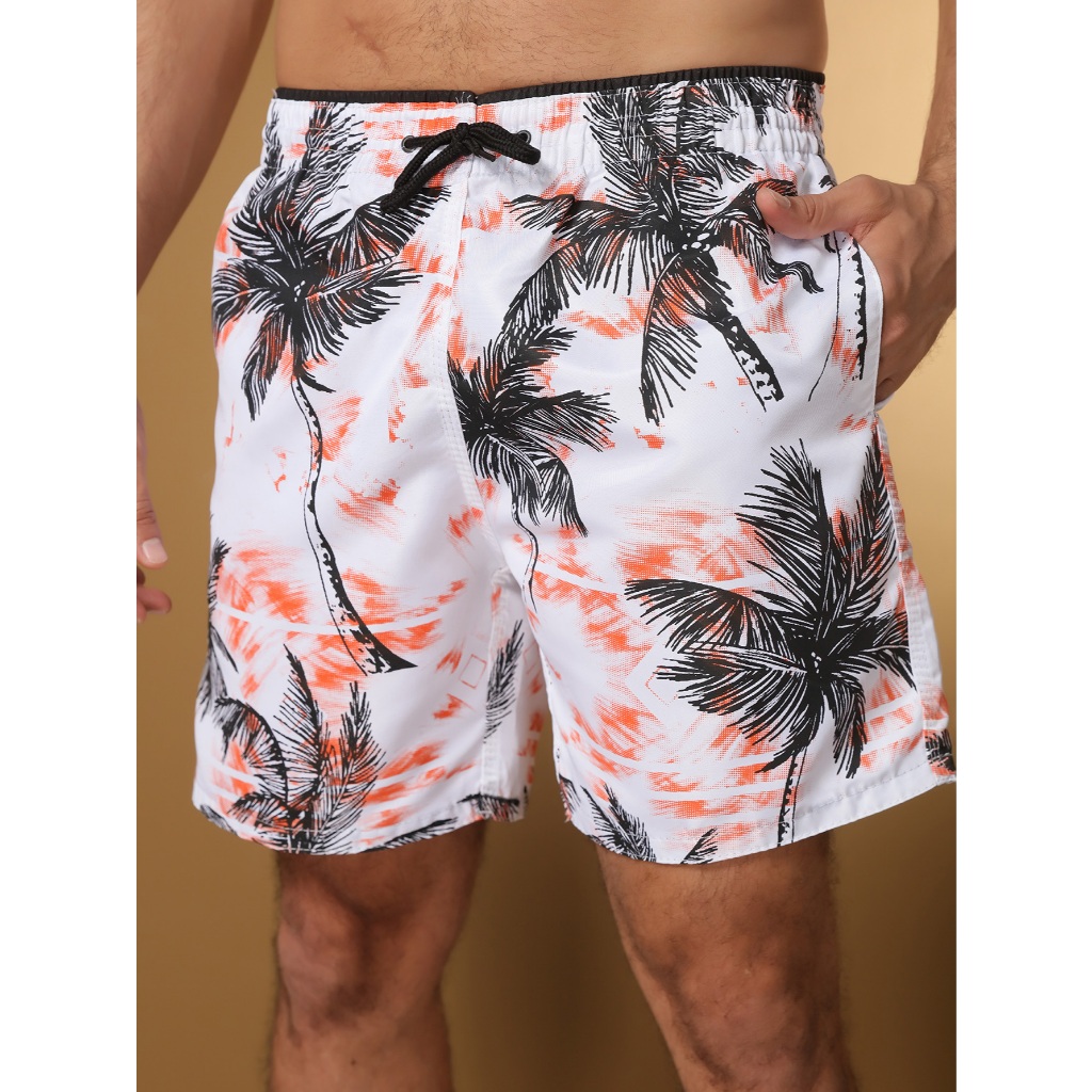 Bermudas Masculinas  Shorts Seca Rápido  Surf Estampada Praia Tactel  Adulto Shorts Coqueiro em Oferta na Shopee