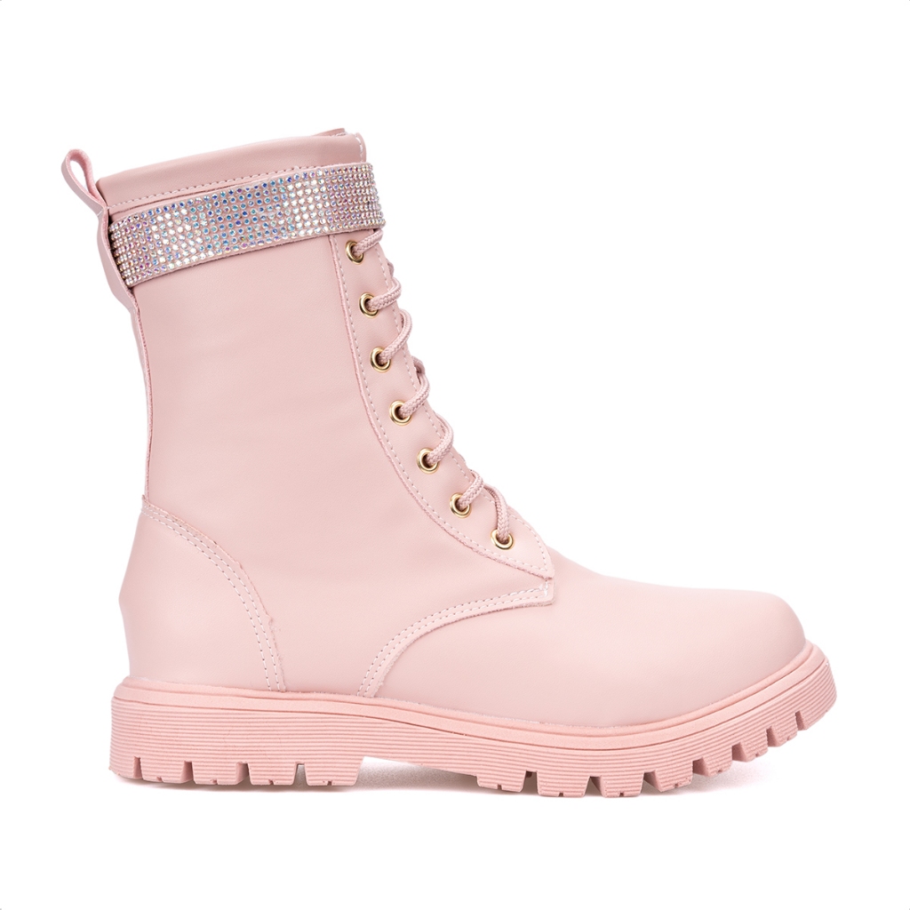 Bota Coturno Infantil Menina Cano Alto Longo Tira De Strass em Oferta na Shopee