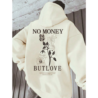 Moletom Canguru Unissex Masculino Feminino Flanelado Blusa de Frio No Money But Love Confo...