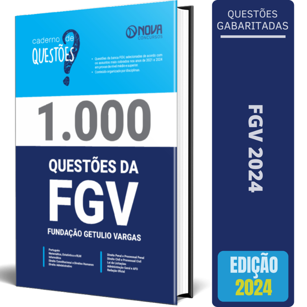 Imagem Livro de Questões Gabaritadas da FGV