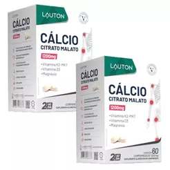 Calcitrax Calcio Citrato Malato com Vitaminas Premium Lauton - Kit 2