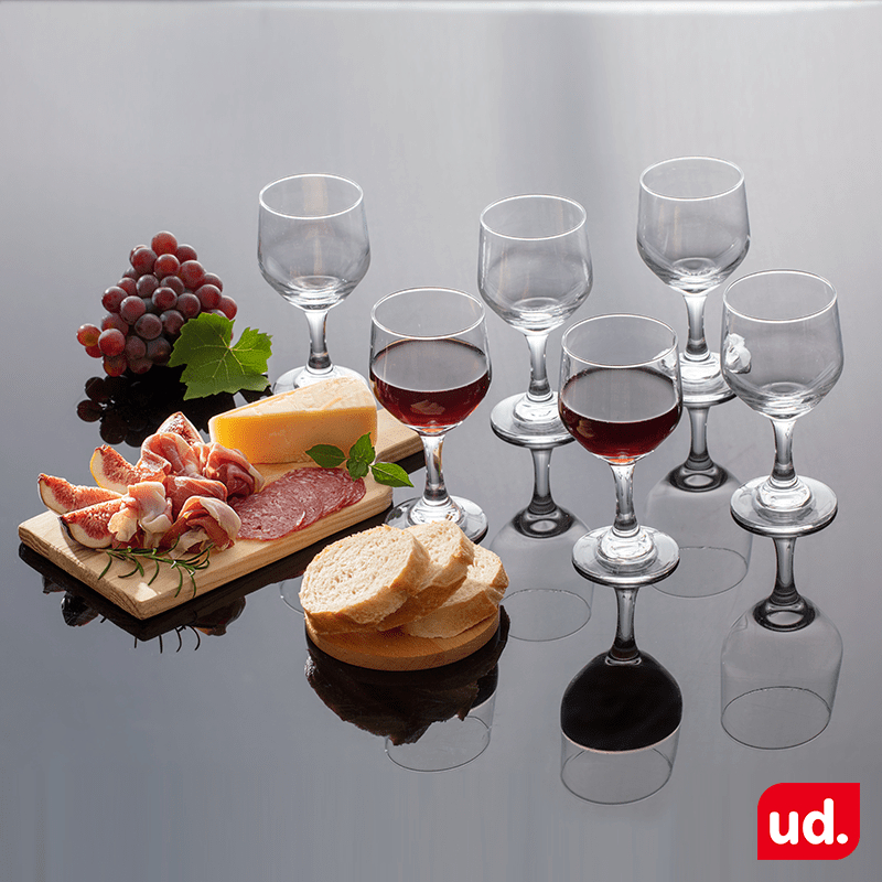 JOGO 6 TAÇA DE VIDRO PARA VINHO NADIR FIGUEIREDO BUFFET 260ML COM CAIXA PRESENTE