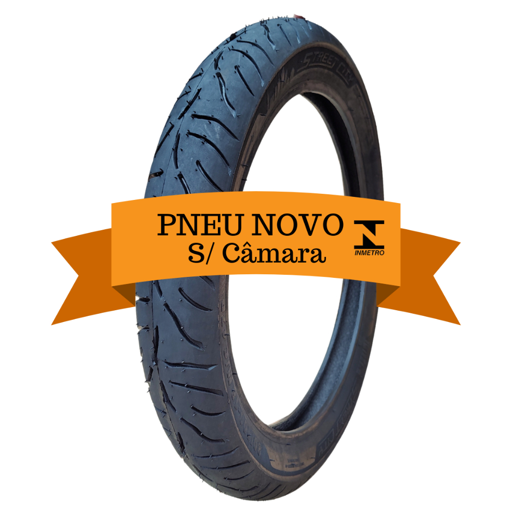 Pneu 80/100-18 Dianteiro Titan Fan Cg 125 150 160 Yes Ybr Novo Sem Camara