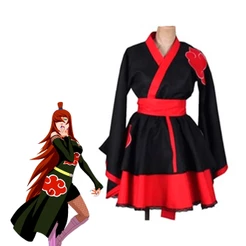 Kimono Akatsuki Adulto Feminino Promoção Original Naruto Shippuden Anime