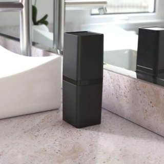 Porta Escova Dental De Pia Plástico Quadrado Com Tampa Smile em Oferta na Shopee