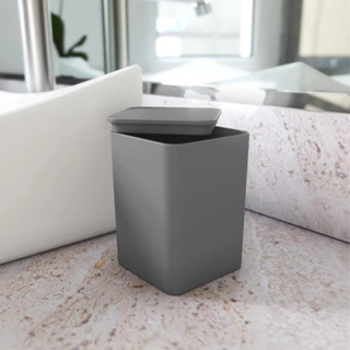 Porta Algodão Cotonete De Plástico Quadrado Smile em Oferta na Shopee