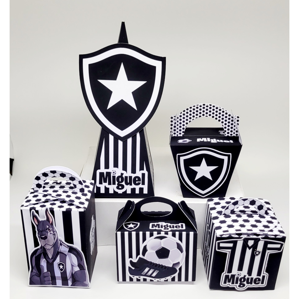 Kit BOTAFOGO Caixinhas 3D Lembrancinhas Personalizados Papelaria Festa