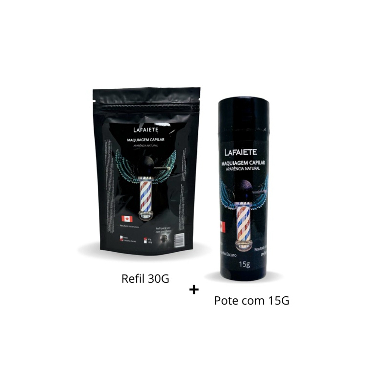 Pote Com 15g + Sachê 30g Cobertura Capilar Lafaiete em Oferta na Shopee