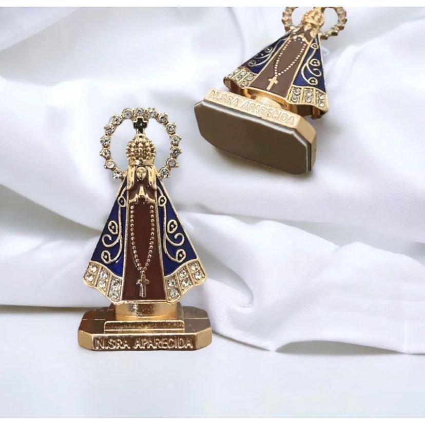15 Mini Imagem de Nossa Senhora Aparecida para Painel de Carro