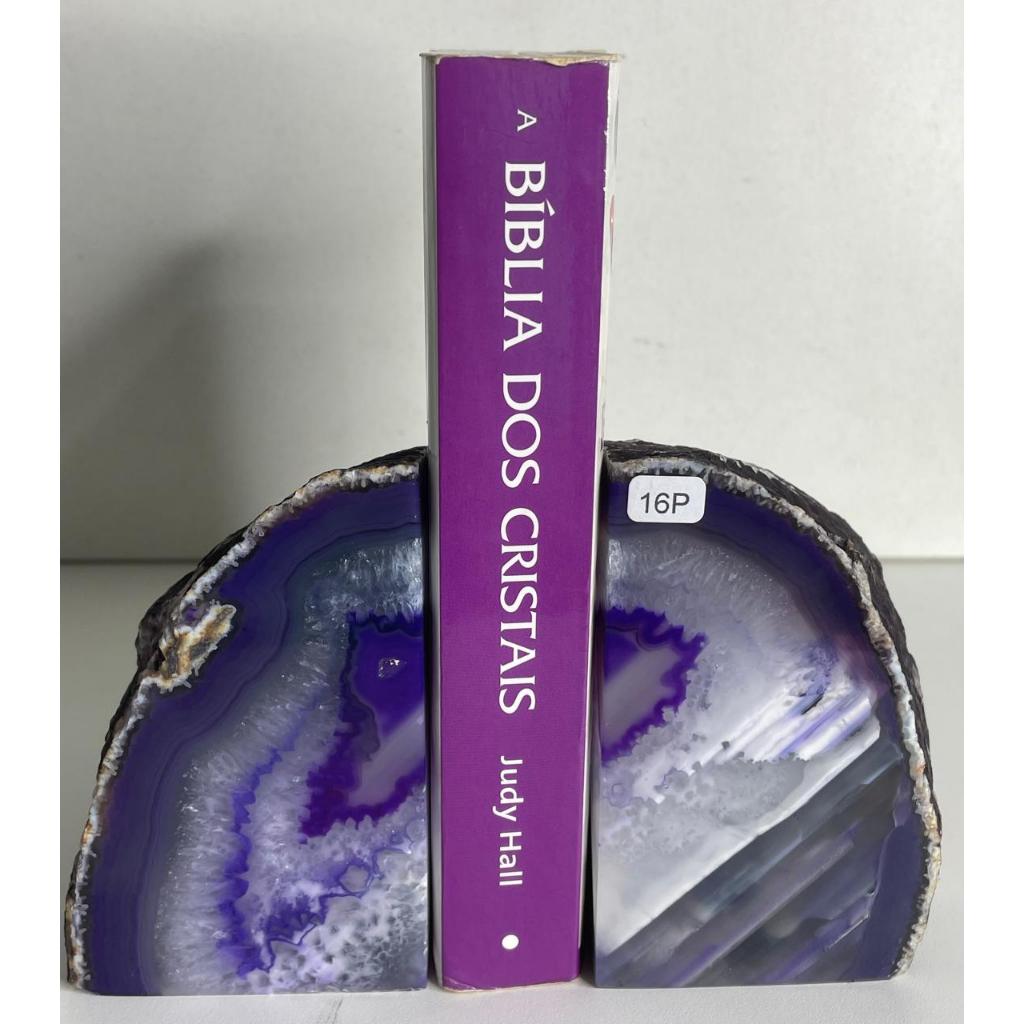 Apoio de livros em agata natural, Aparador de livros, Suporte bibliocanto em Oferta na Shopee