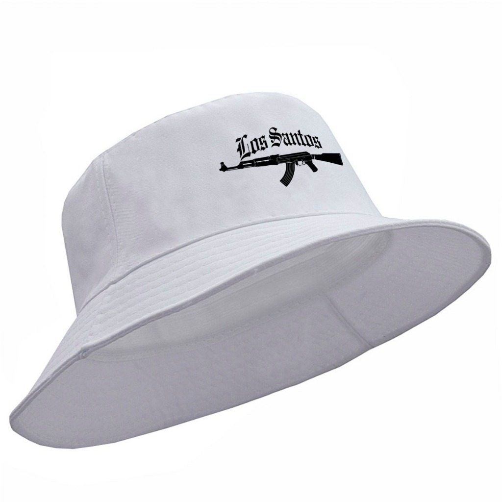 Chapéu Bucket Praia Hat Cata ovo Drip GTA  Exlusivo Gangster Los Santos Jogo Game Hip Hop Rap Protetor Solar Casual