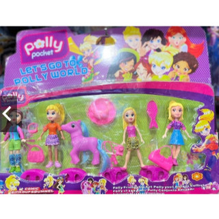 kit Cartela da Polly Pocket com 4 bonecas mais acessórios Envio Imediato Promoção