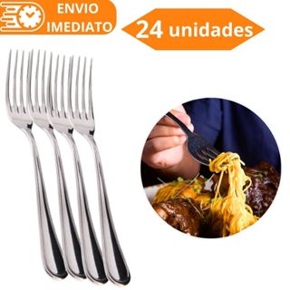 KIT 24 Garfo de Mesa 100% Aço Inox Polido Super Resistente Para Casa Restaurante Bar em Oferta na Shopee