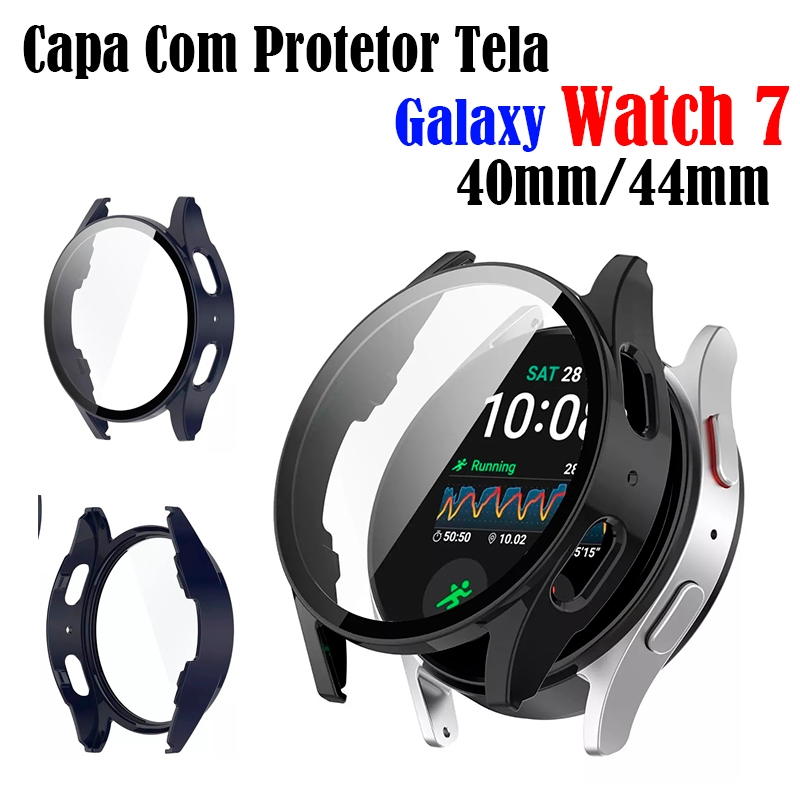 Capa Acrílico Galaxy Watch 7 40mm/44mm Case Capinha Samsung Relógio Inteligente Com Protetor Tela