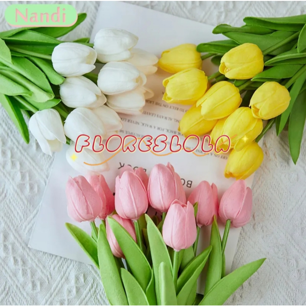 Buquê de Tulipa Artificial com 7 Flores P/ Decoração de Casamento, Arranjos, Decorar Festas e casa em Oferta na Shopee